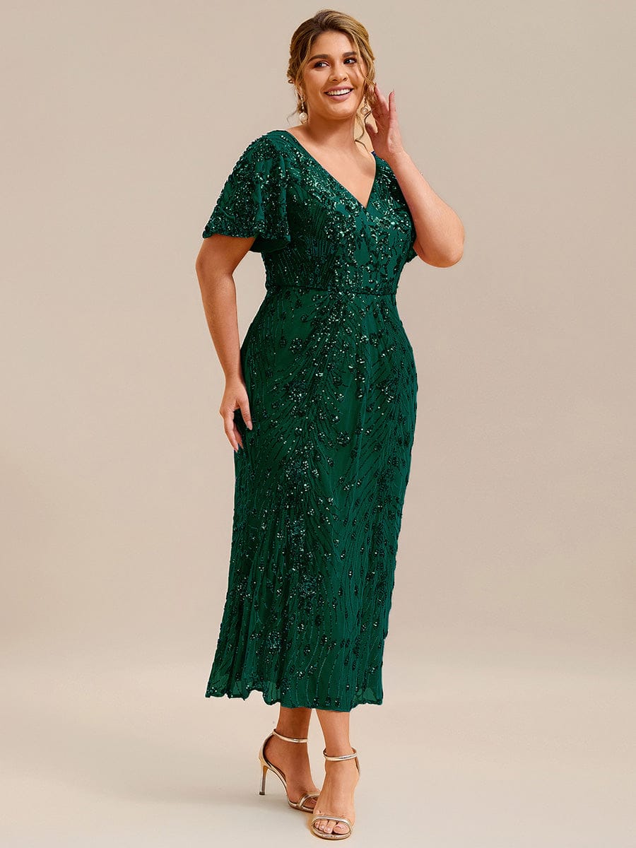 ever PALMER|Sequin Embroidery Mermaid Formal Dress