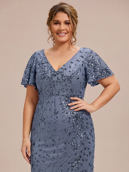 ever PALMER|Embroidery Sequin Mother of the Bride Dress
