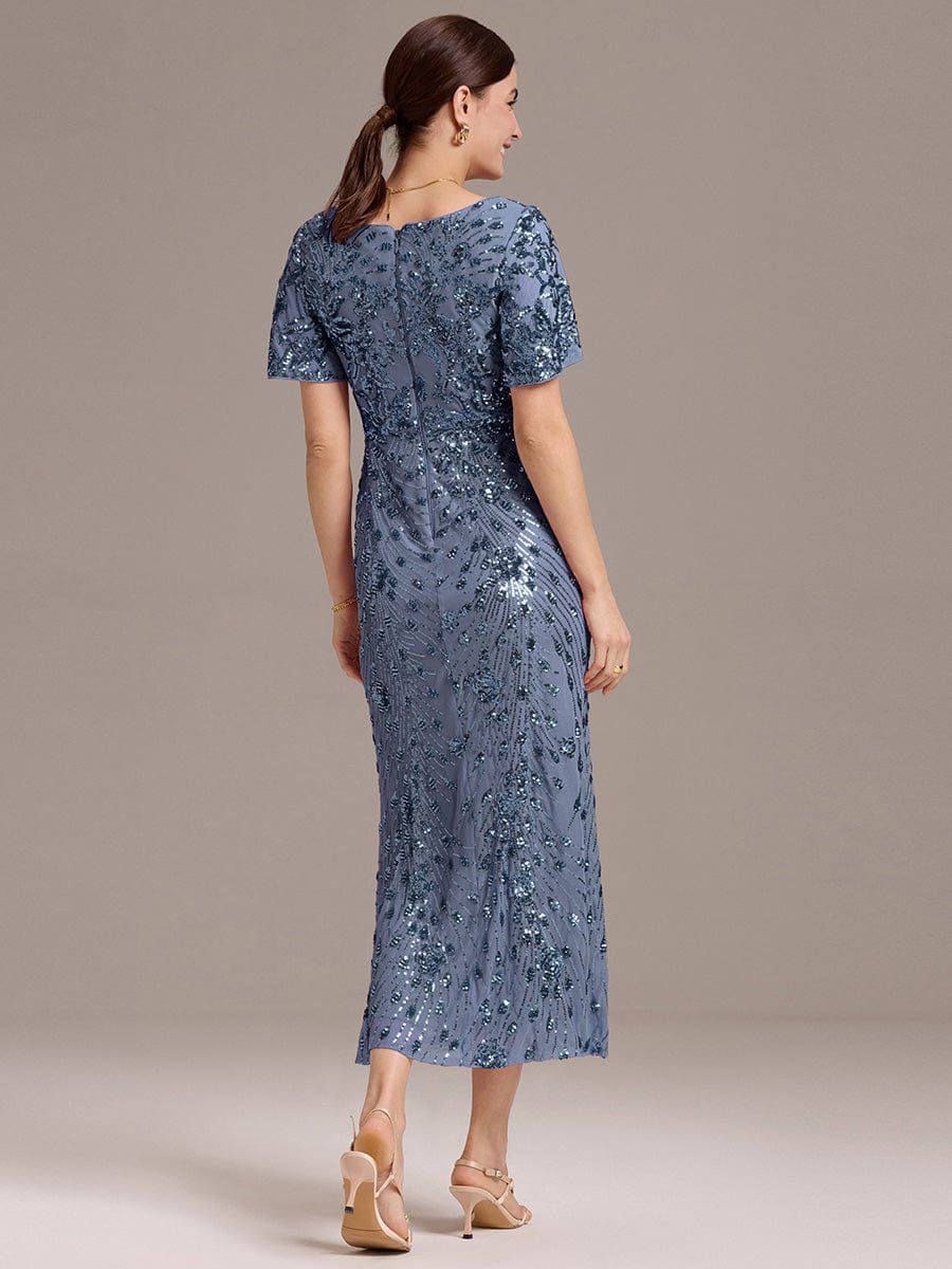 ever PALMER|Sequin Embroidery Mermaid Formal Dress