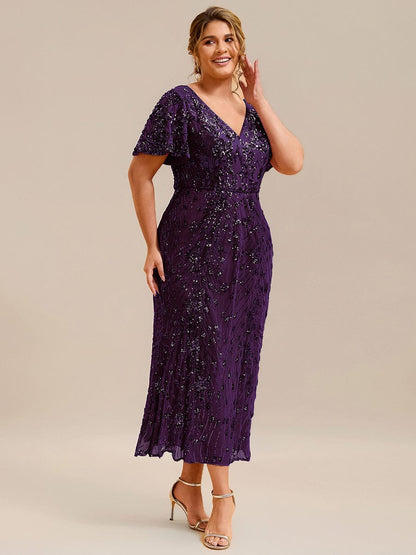 ever PALMER|Embroidery Sequin Mother of the Bride Dress