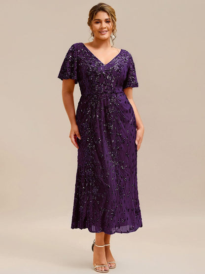 ever PALMER|Sequin Embroidery Mermaid Formal Dress