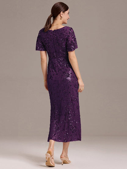 ever PALMER|Sequin Embroidery Mermaid Formal Dress