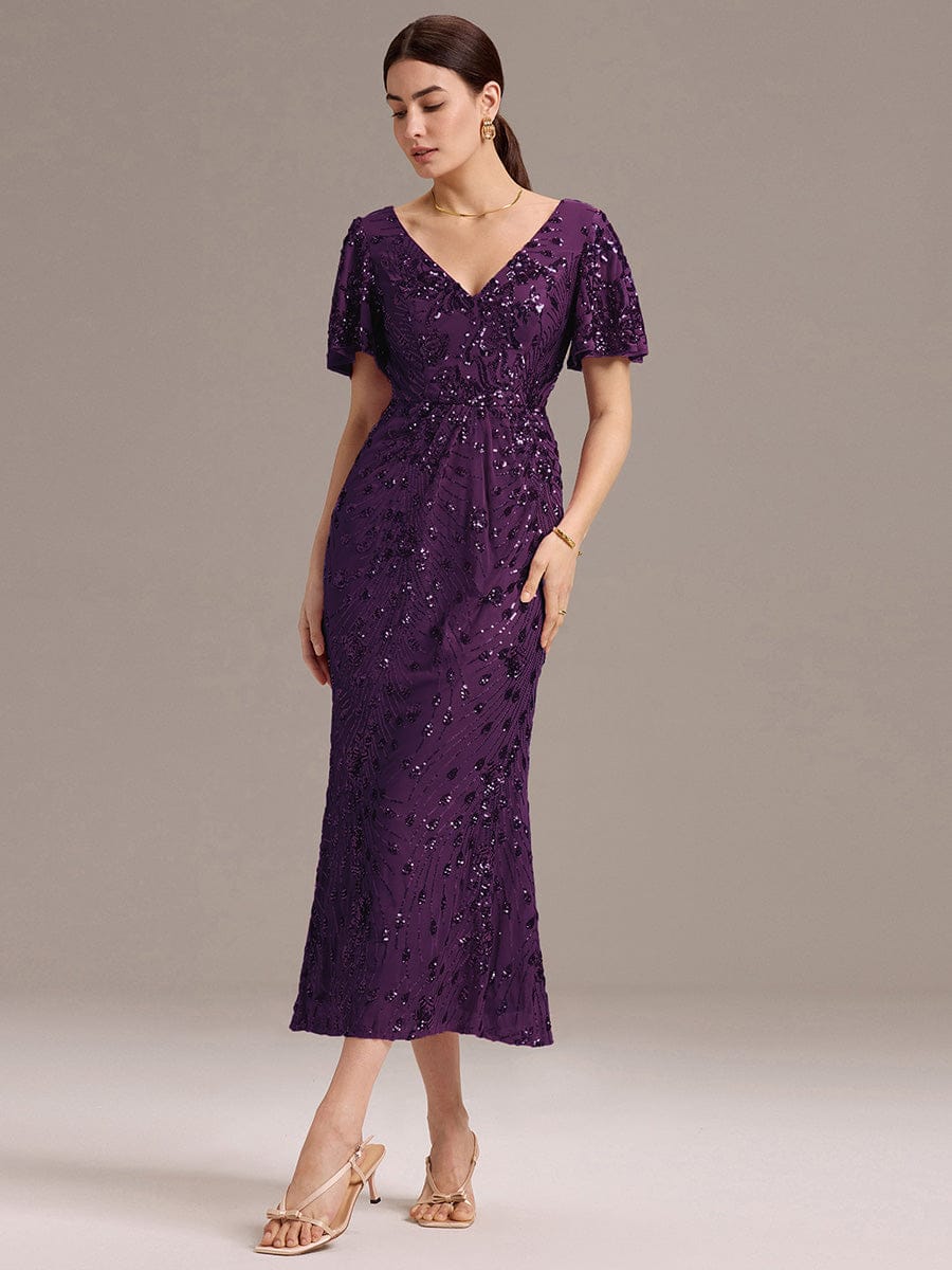 ever PALMER|Embroidery Sequin Mother of the Bride Dress