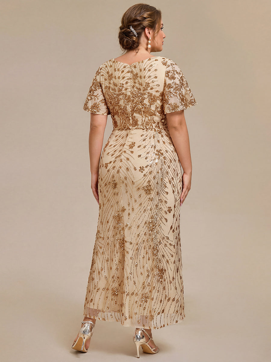 ever PALMER|Sequin Embroidery Mermaid Formal Dress