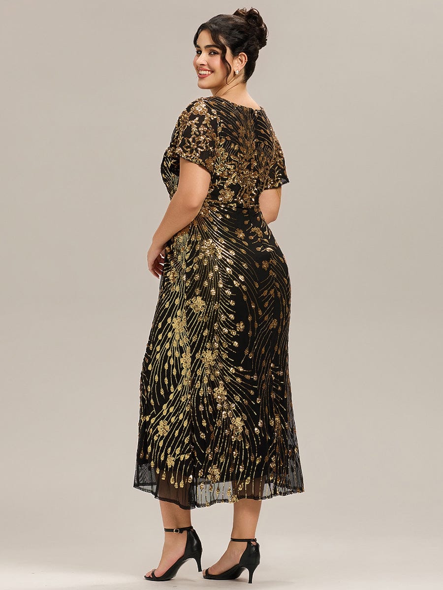 ever PALMER|Embroidery Sequin Mother of the Bride Dress
