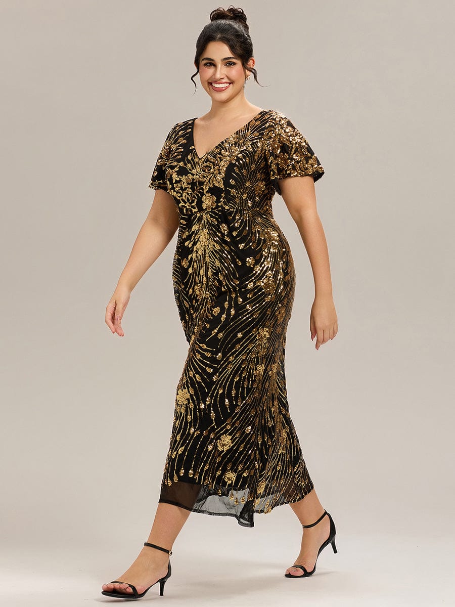ever PALMER|Sequin Embroidery Mermaid Formal Dress