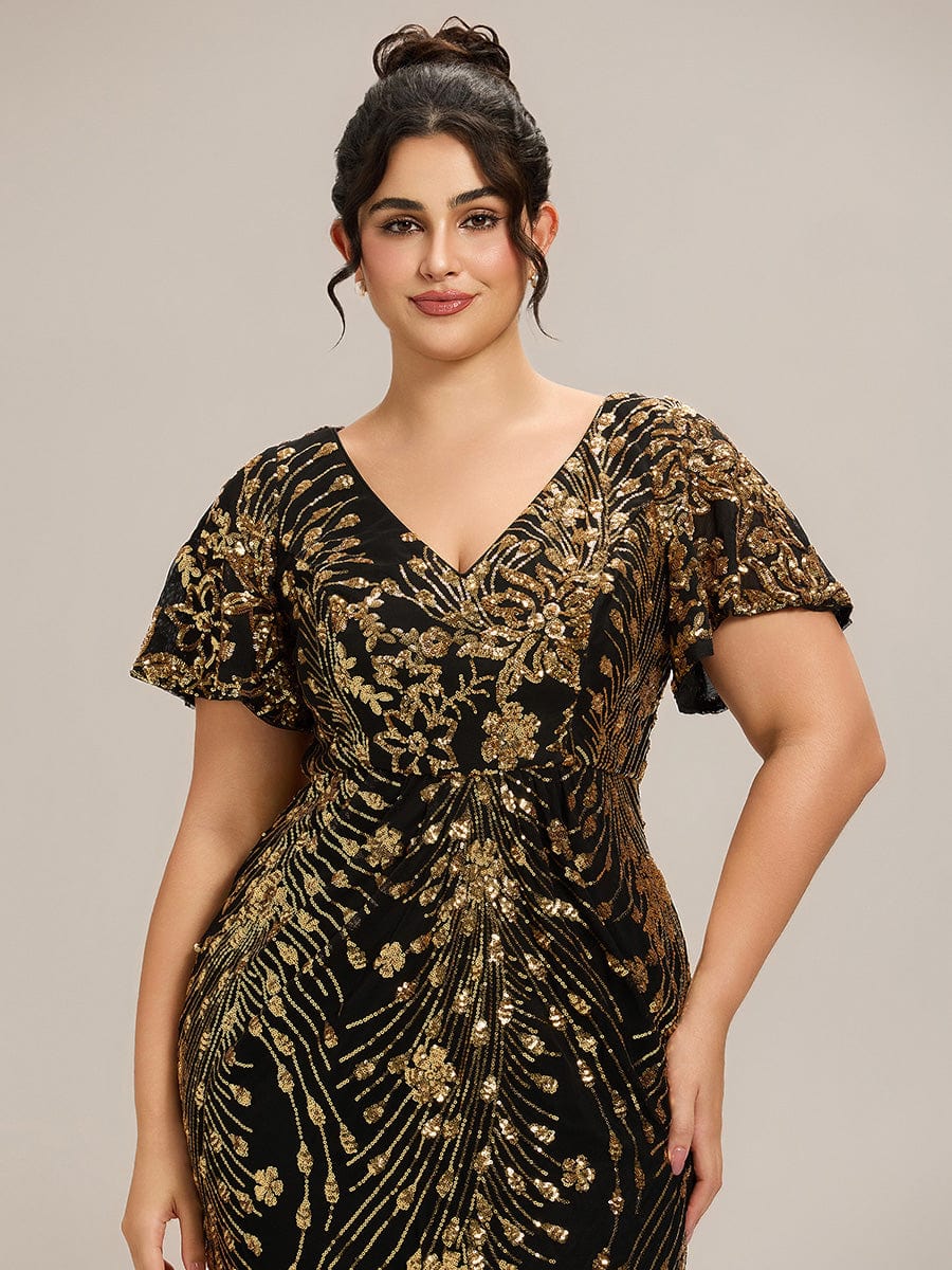 ever PALMER|Sequin Embroidery Mermaid Formal Dress