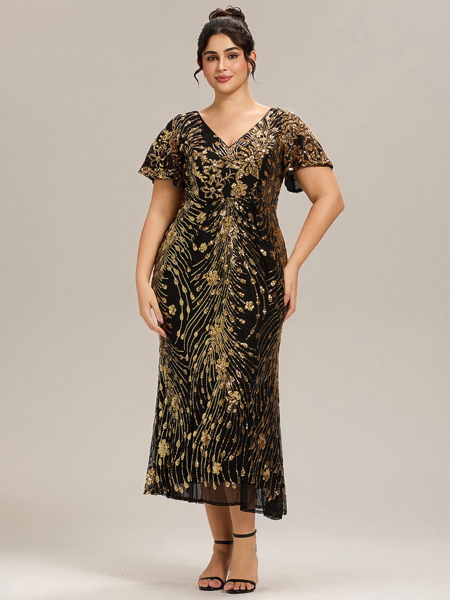 ever PALMER|Embroidery Sequin Mother of the Bride Dress