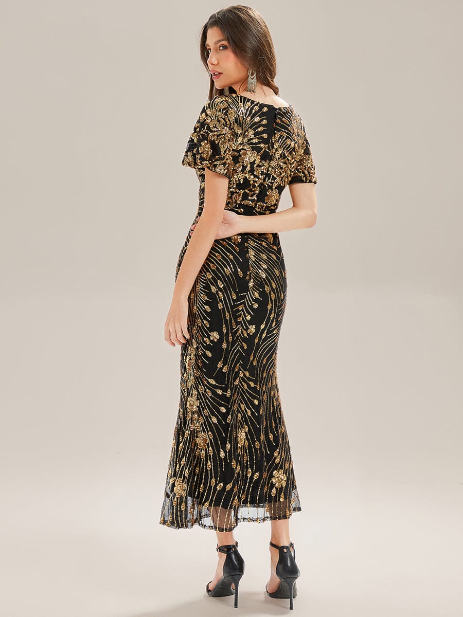 ever PALMER|Embroidery Sequin Mother of the Bride Dress