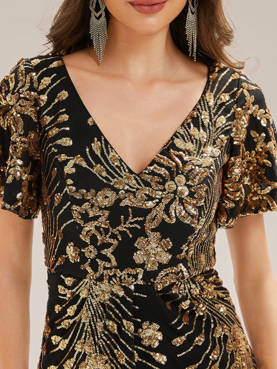 ever PALMER|Embroidery Sequin Mother of the Bride Dress