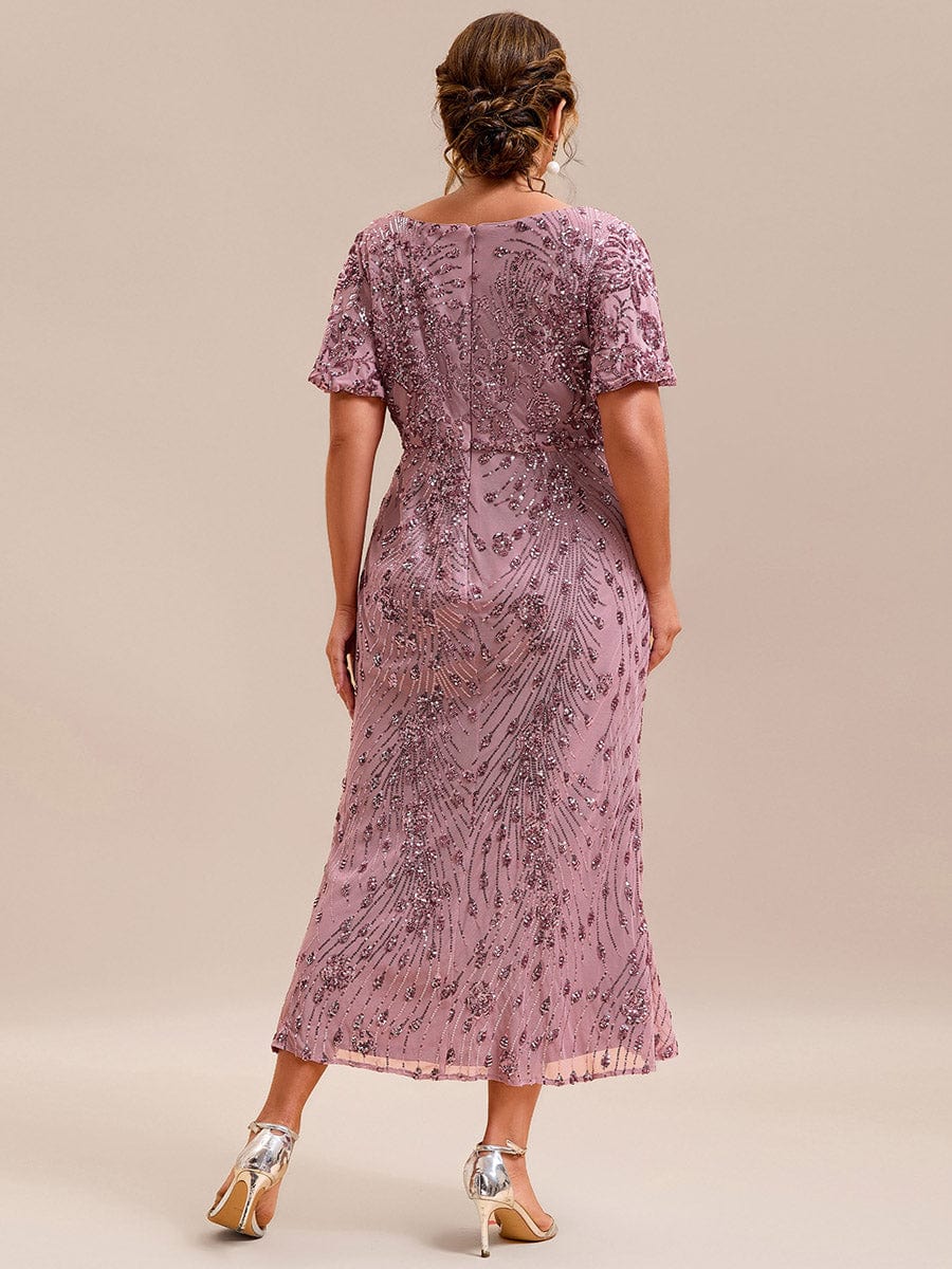 ever PALMER|Embroidery Sequin Mother of the Bride Dress