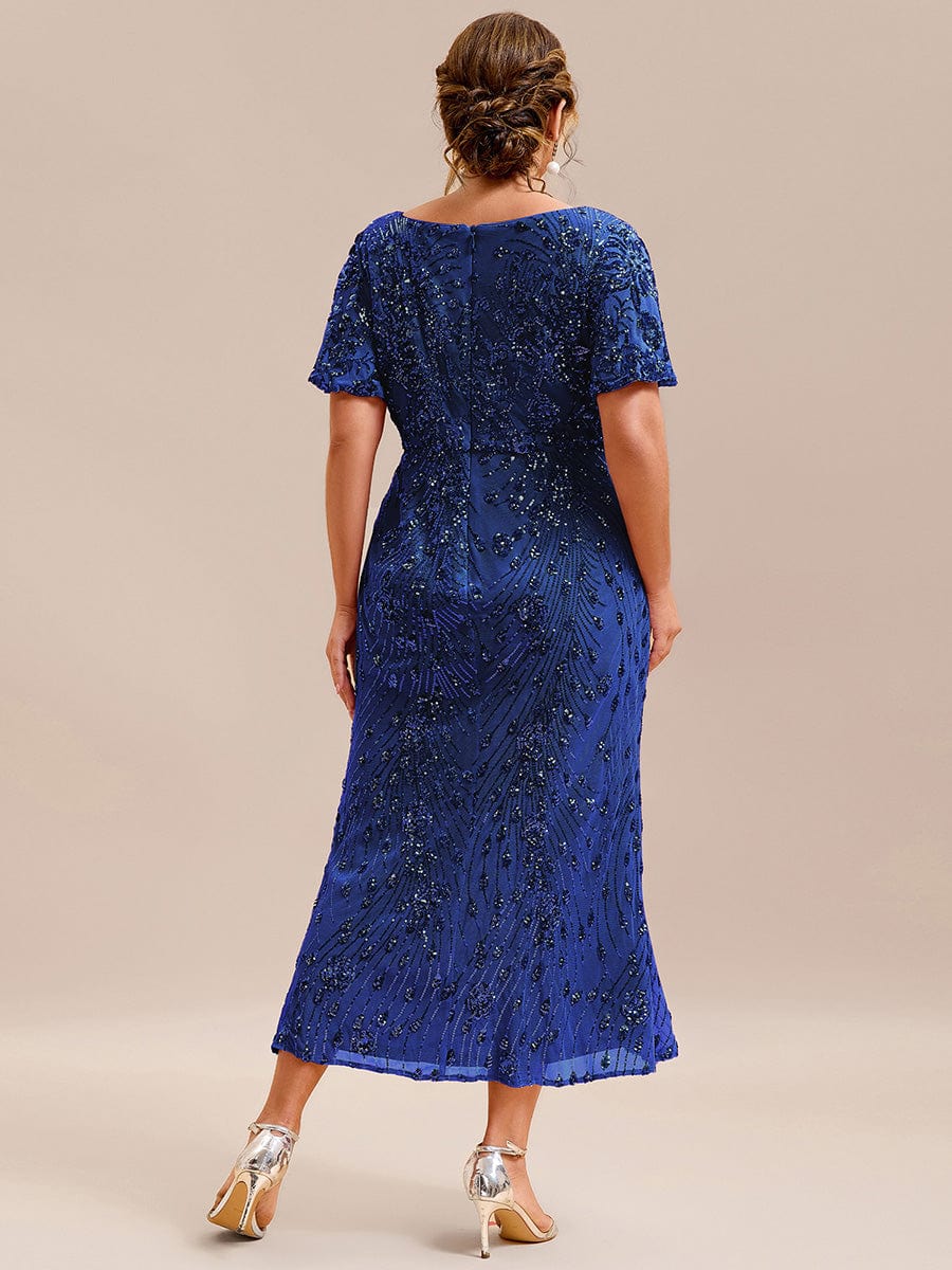 ever PALMER|Embroidery Sequin Mother of the Bride Dress