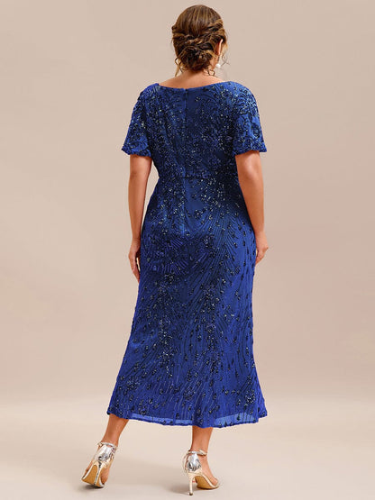 ever PALMER|Embroidery Sequin Mother of the Bride Dress