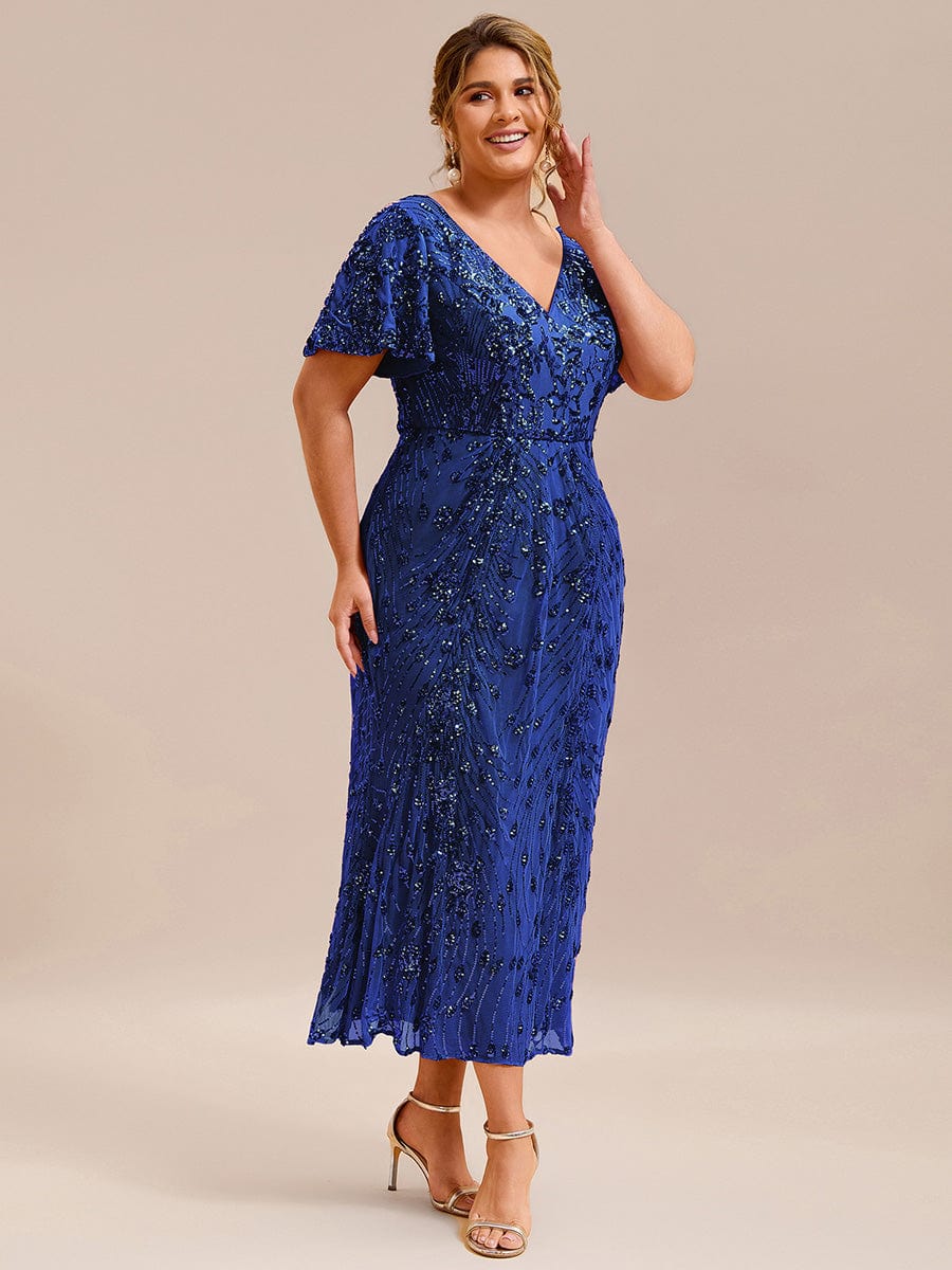 ever PALMER|Embroidery Sequin Mother of the Bride Dress