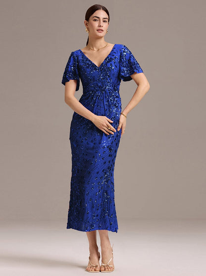 ever PALMER|Embroidery Sequin Mother of the Bride Dress