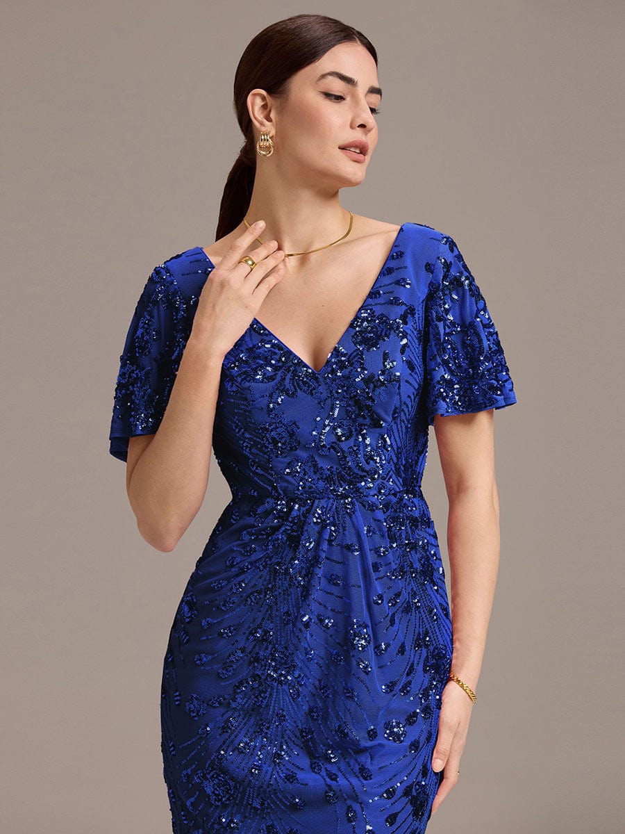 ever PALMER|Embroidery Sequin Mother of the Bride Dress