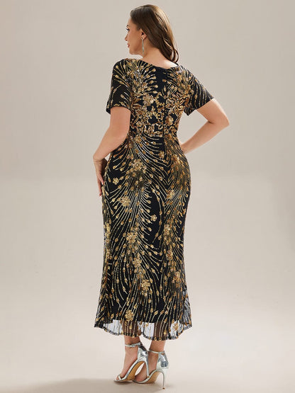 ever HAYLEN|Sequin Mermaid Round Neck Dress