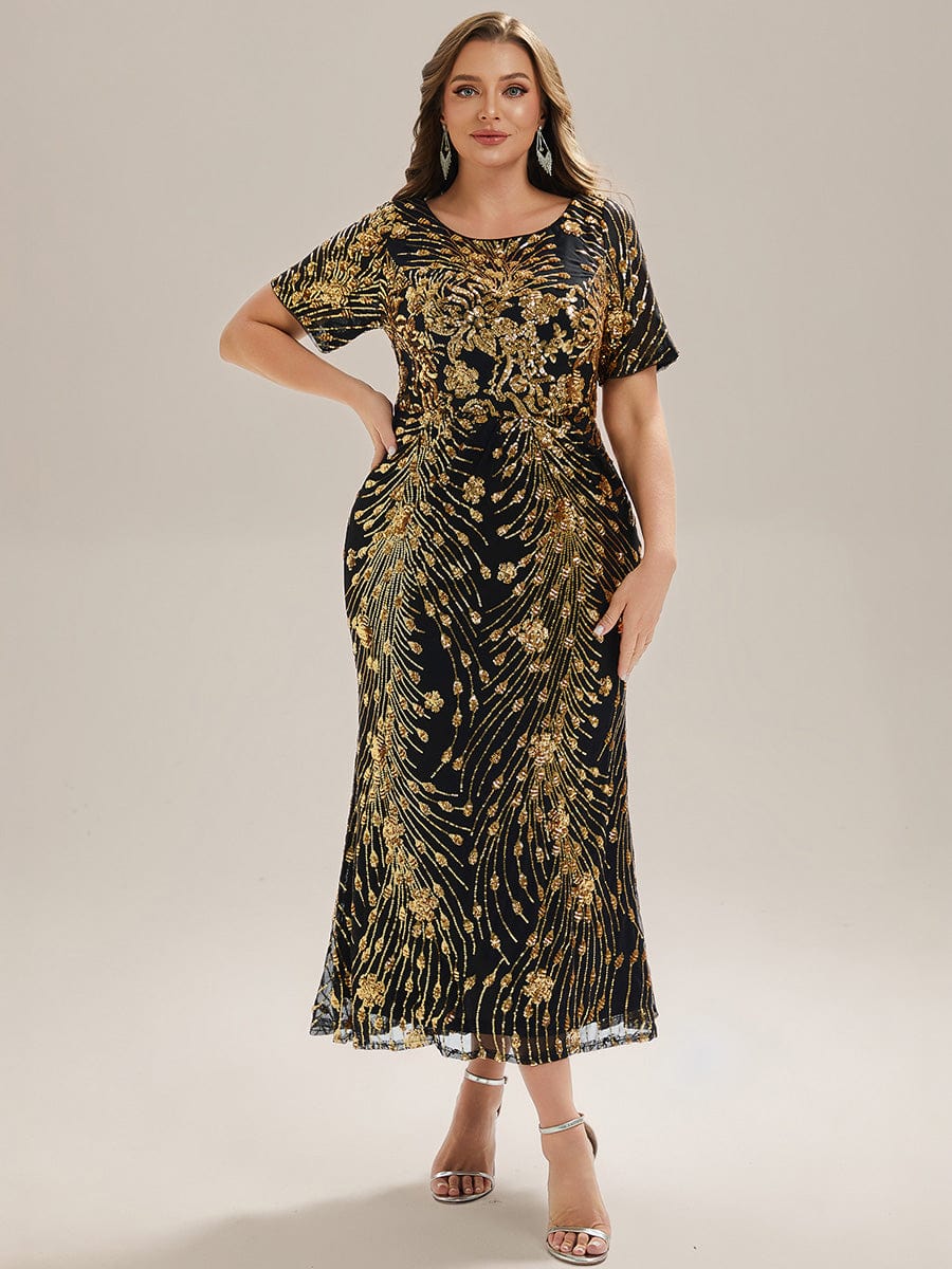 ever HAYLEN|Sequin Mermaid Round Neck Dress
