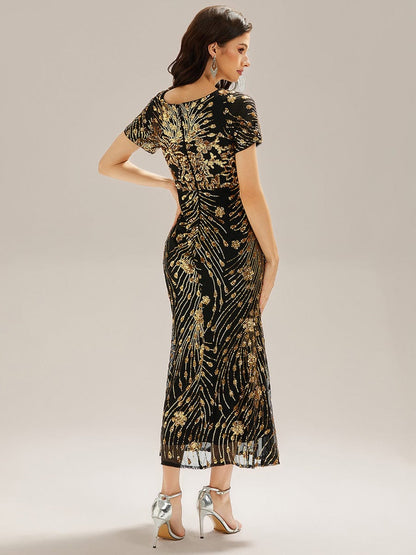 ever HAYLEN|Sequin Mermaid Round Neck Dress