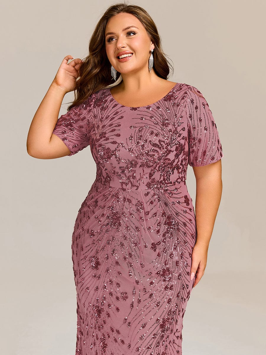 ever HAYLEN|Plus Size Sequin Mermaid Mother of the Bride Dress