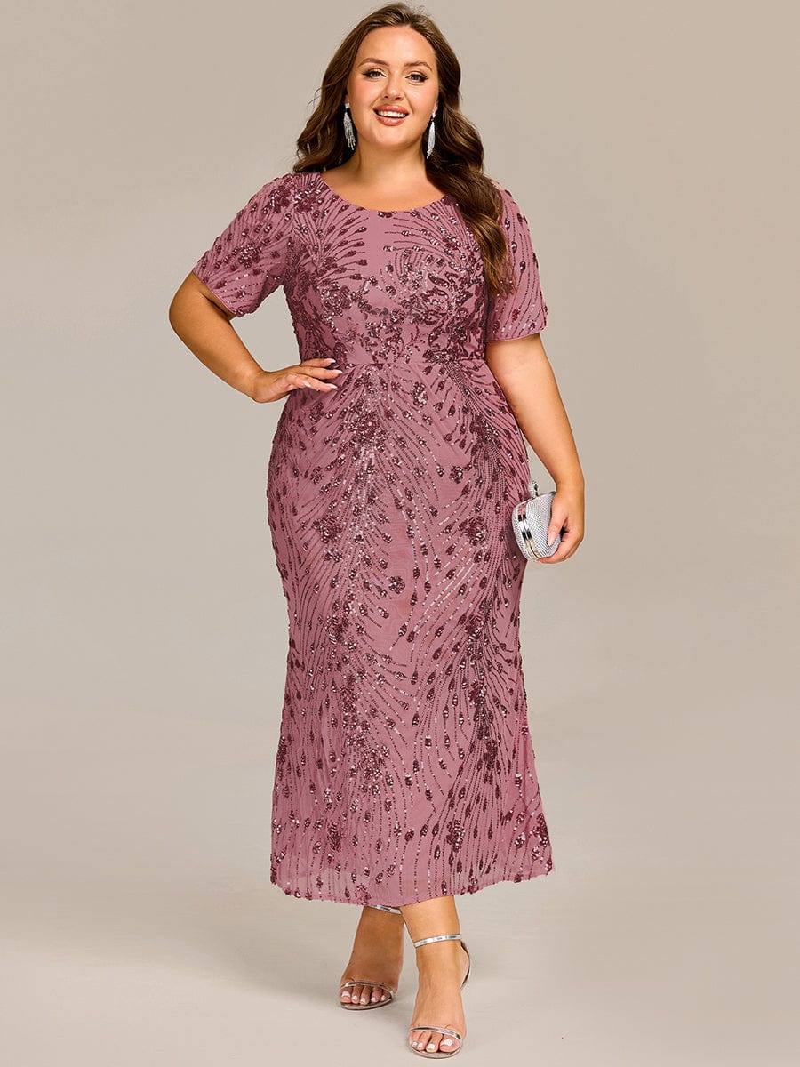 ever HAYLEN|Plus Size Sequin Mermaid Mother of the Bride Dress