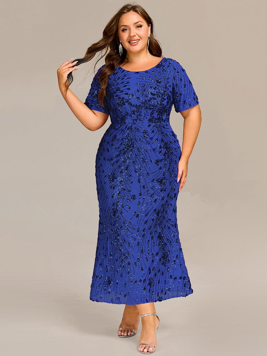 ever HAYLEN|Sequin Mermaid Round Neck Dress