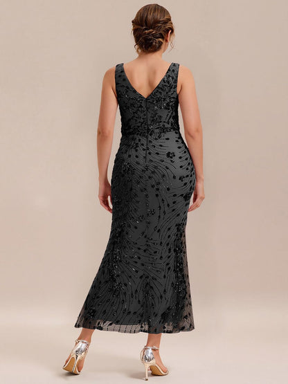 ever JUNIPER| Knotted Sequin Sleeveless Bodycon Formal Evening Dress