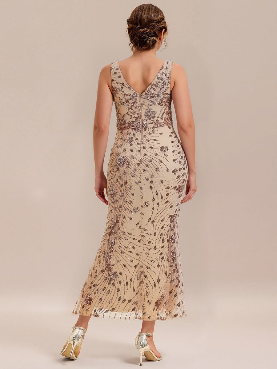 ever JUNIPER|Bodycon Sequin Slit Wedding Guest Dress