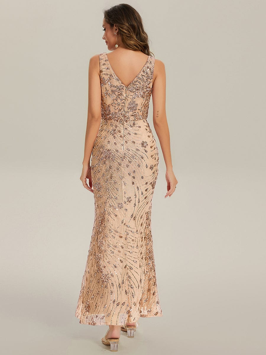 ever JUNIPER|Bodycon Sequin Slit Wedding Guest Dress