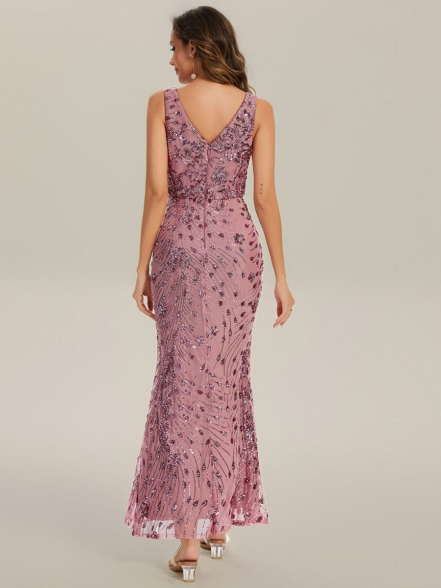 ever JUNIPER|Bodycon Sequin Slit Wedding Guest Dress