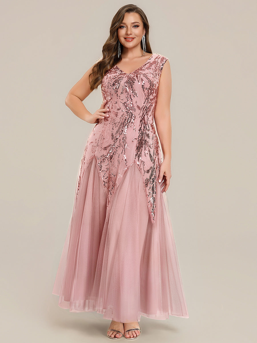 ever FREYA|Glitter Embroidered Cap Sleeve High Stretch Mother of the Bride Dress