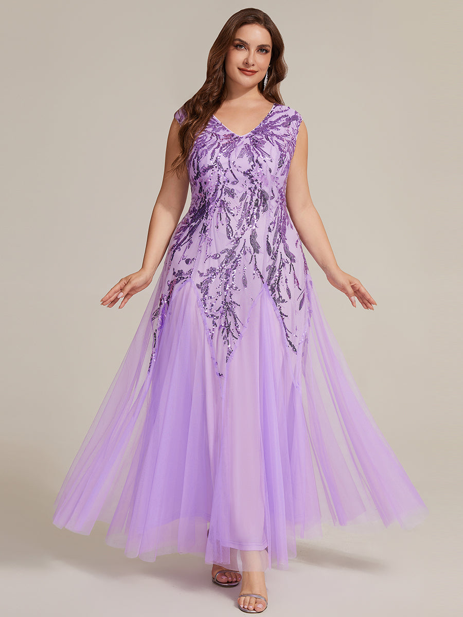 ever FREYA|Glitter Embroidered Cap Sleeve High Stretch Mother of the Bride Dress