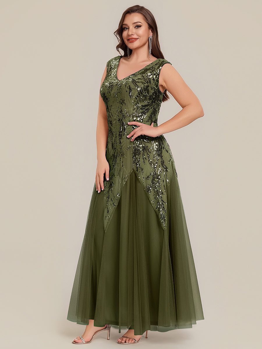ever FREYA|Glitter Embroidered Cap Sleeve High Stretch Mother of the Bride Dress