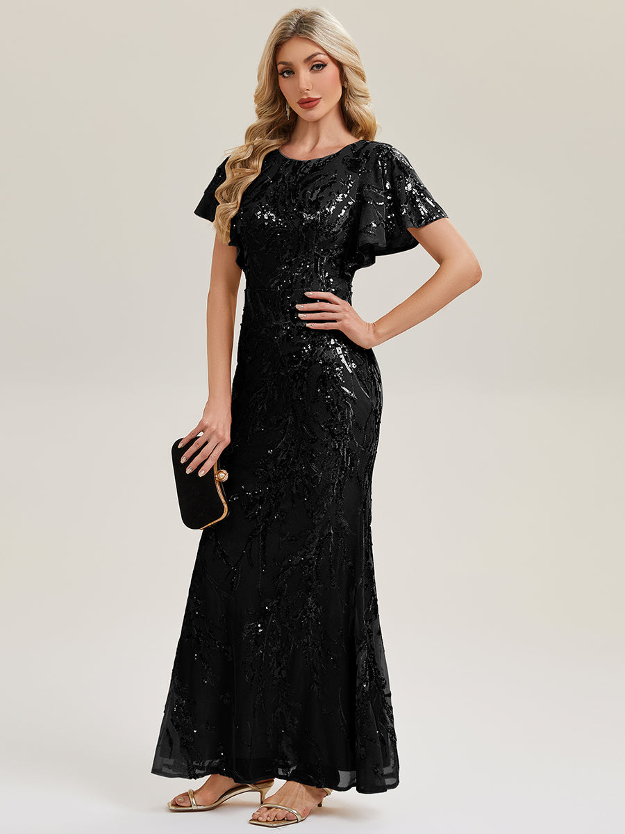 ever ROMY|High Strech Beaded Sequin Mermaid Evening Dress
