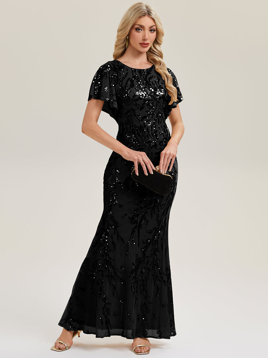 ever ROMY|High Strech Beaded Sequin Mermaid Evening Dress