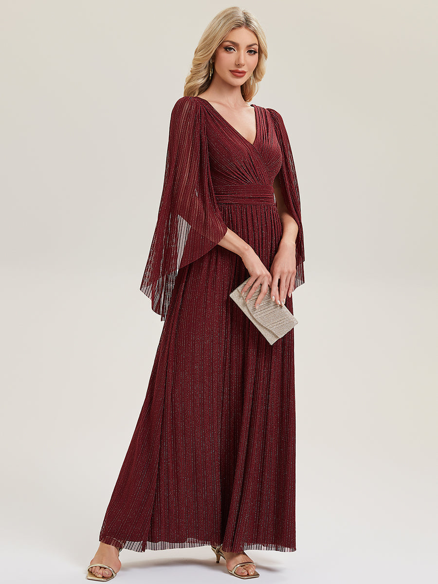 ever ISLA|Glittery Empire Waist Batwing Sleeve Mother of the Bride Dress