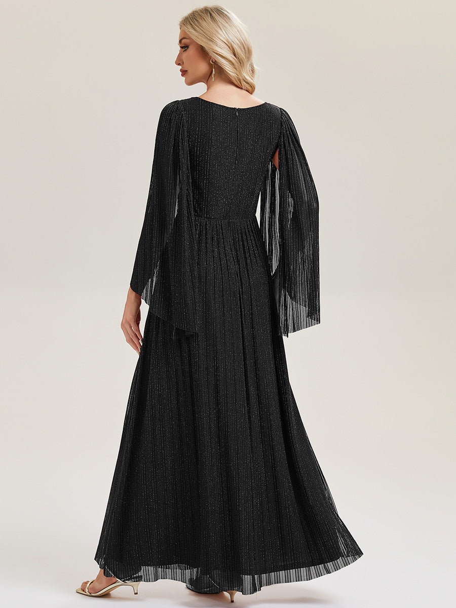 ever ISLA|Glittery Empire Waist Batwing Sleeve Mother of the Bride Dress