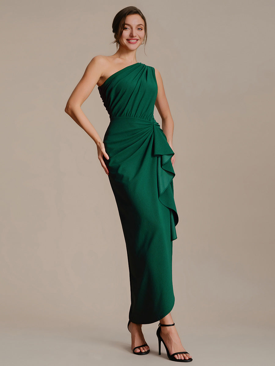 Thigh-High Slit Knit Sleeveless Evening Dress