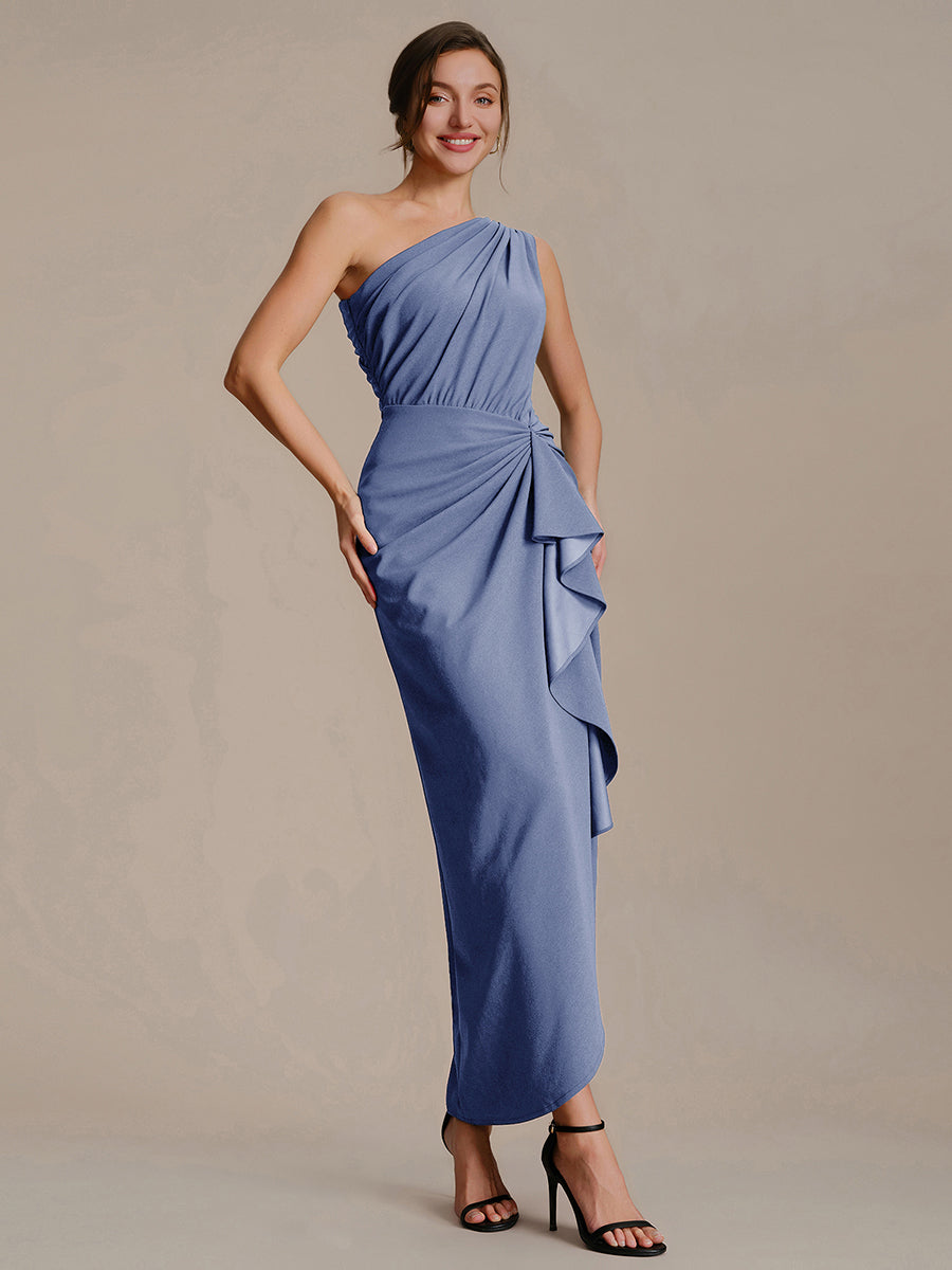 Thigh-High Slit Knit Sleeveless Evening Dress