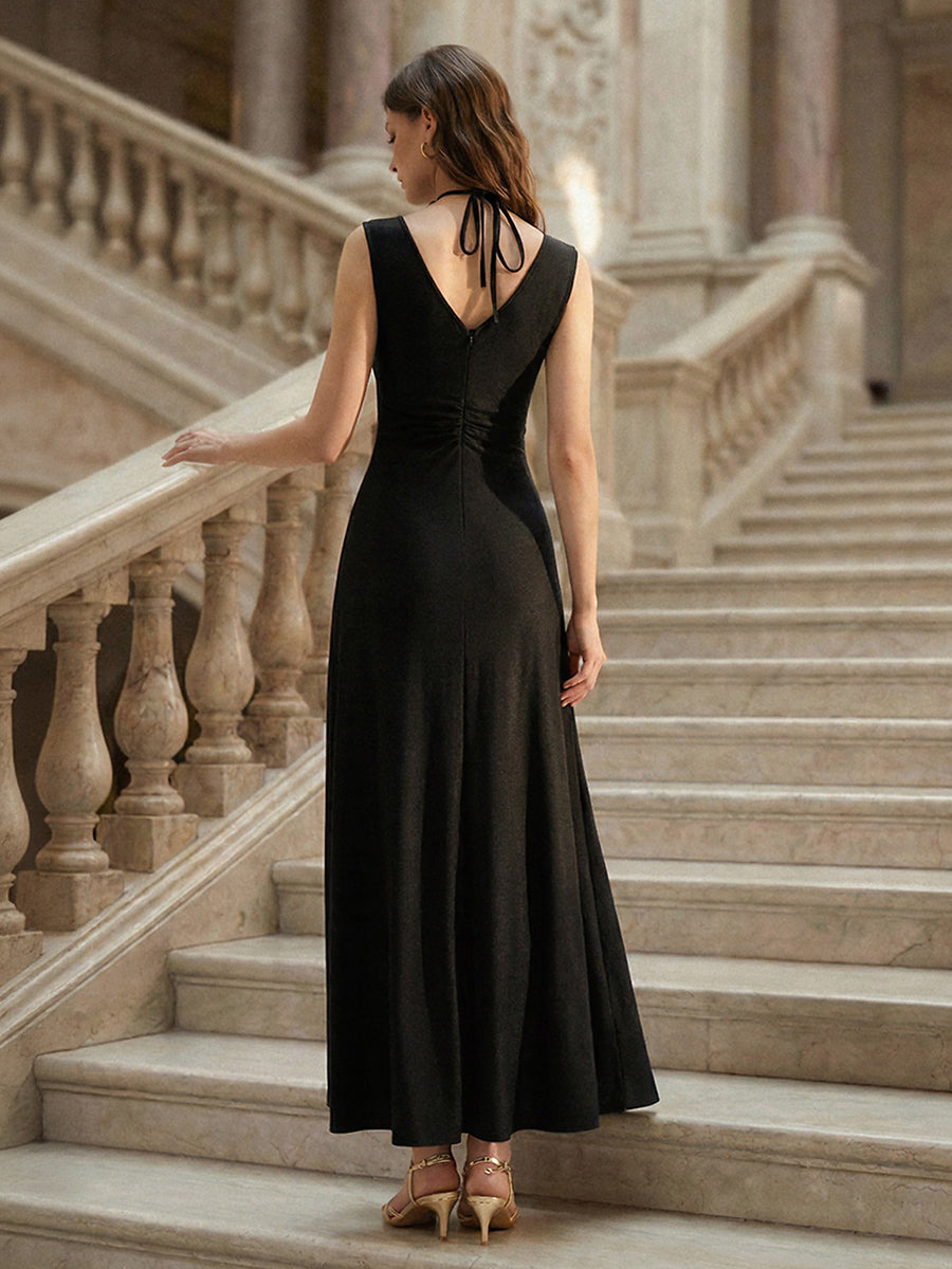 ever JILLIAN|Ruched Asymmetric Hemline High Stretch Evening Dress