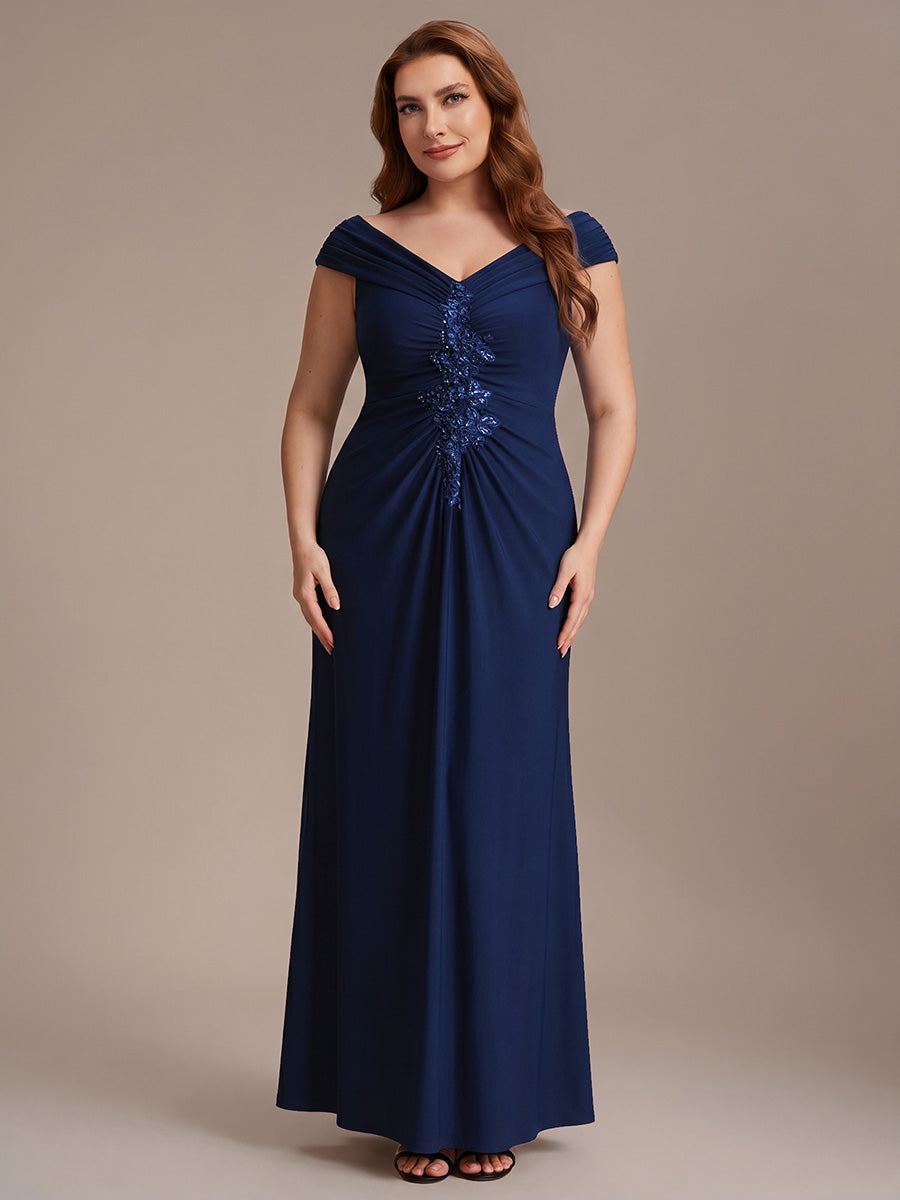 Knit Off-the-shoulder Sleeve Bodycon Evening Dress