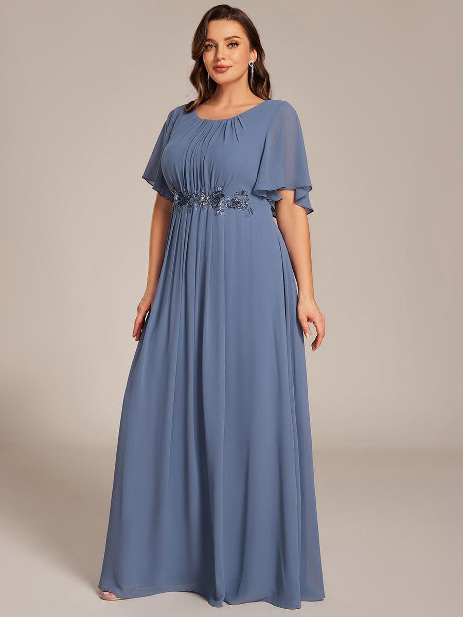 ever ASPYN|Pleated Applique Maxi Bridesmaid Dress