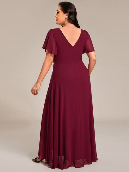 ever DAKOTA|High-Low Flowy Chiffon Wedding Guest Dress