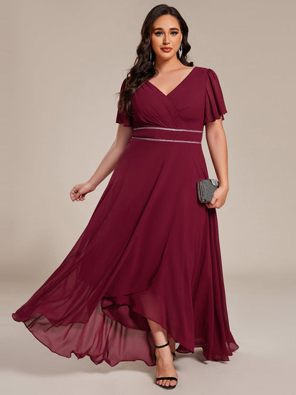 ever DAKOTA|High-Low Flowy Chiffon Wedding Guest Dress