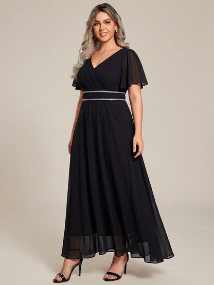 ever DAKOTA|High-Low Flowy Chiffon Wedding Guest Dress