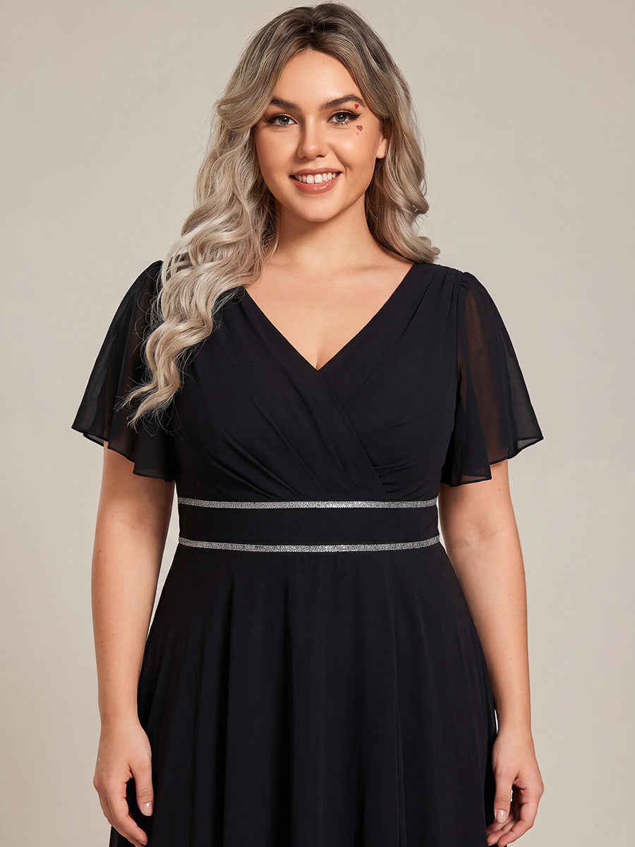 ever DAKOTA|High-Low Flowy Chiffon Wedding Guest Dress