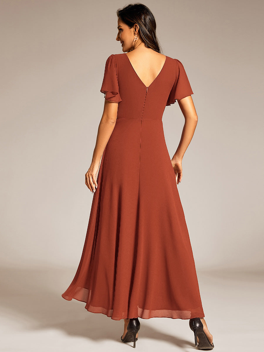 ever DAKOTA|High-Low Flowy Chiffon Wedding Guest Dress