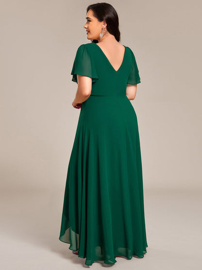 ever DAKOTA|High-Low Flowy Chiffon Wedding Guest Dress