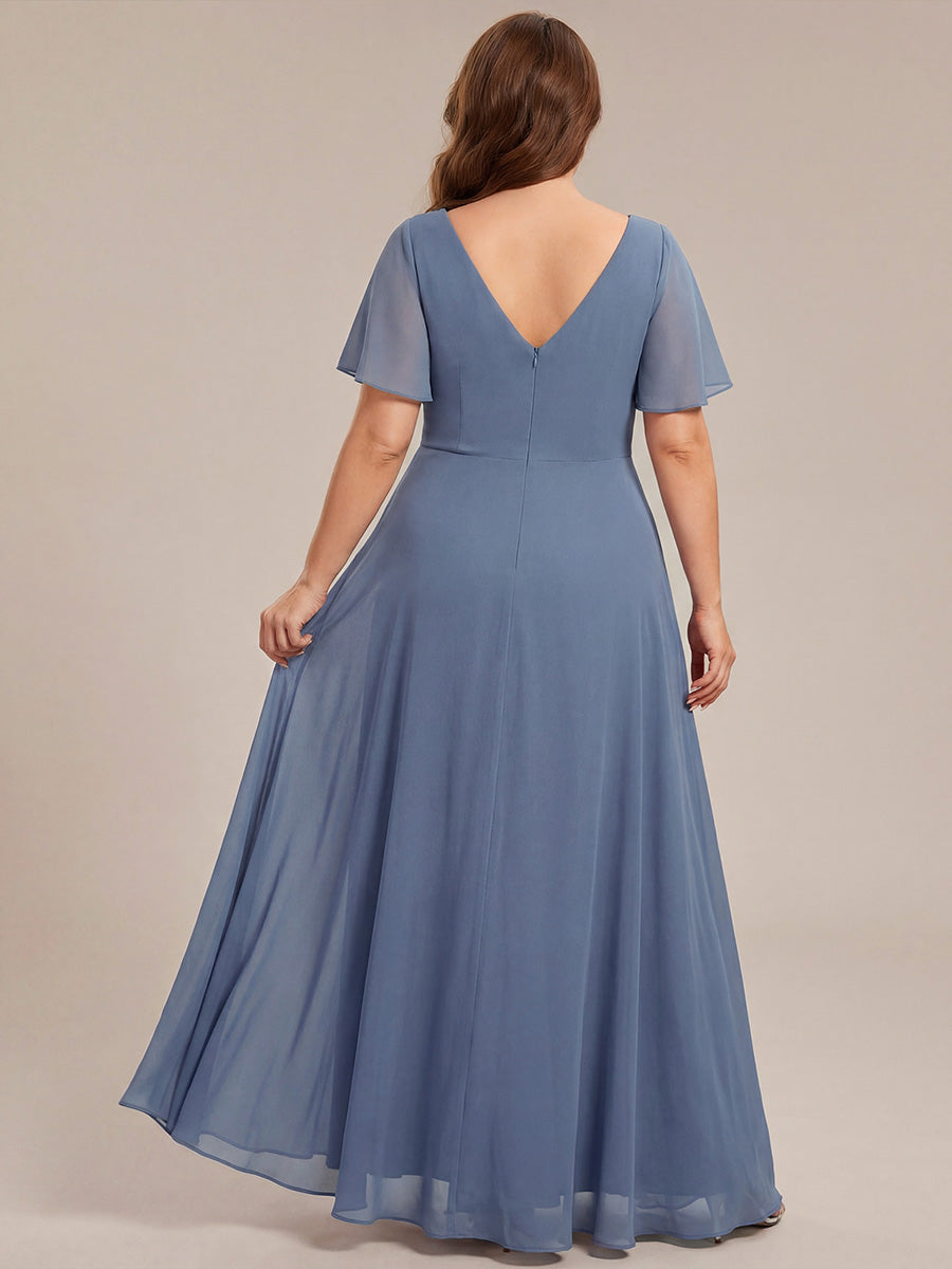ever DAKOTA|High-Low Flowy Chiffon Wedding Guest Dress