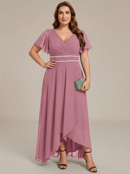 ever DAKOTA|High-Low Flowy Chiffon Wedding Guest Dress